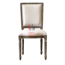 White Fabric Dining Chair